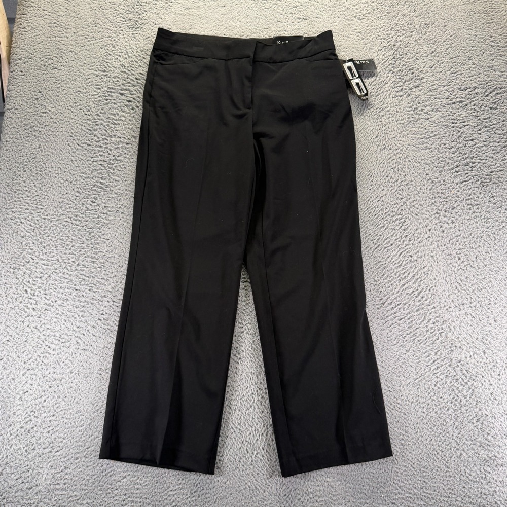 Kim Rogers Pant Women's 14 Black Polyester Dress Straight-Leg Curvy Business Off